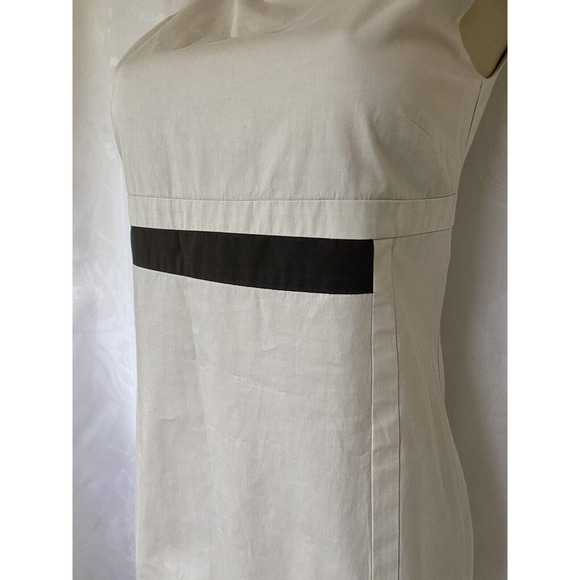 S' Max Mara Dress Sand Beige Cotton Sleeveless Round Neck Sheath Back zi… - Picture 3 of 7